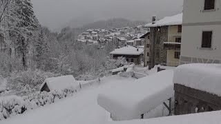 Neve e pioggia sul Bellunese