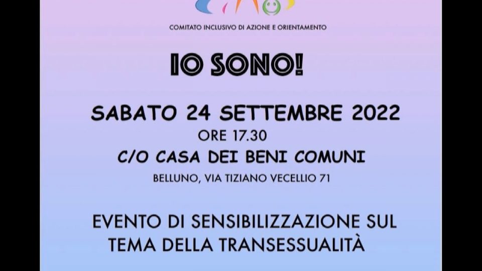 “Io Sono”, primo evento sul tema della transessualità a Belluno